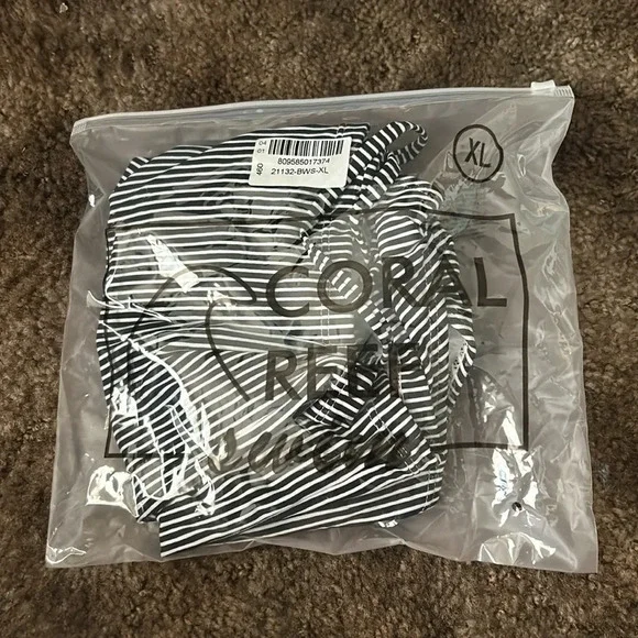 NEW CENTARA TOP | BLACK & WHITE STRIPE Coral Reef Swim - Picture 3 of 3